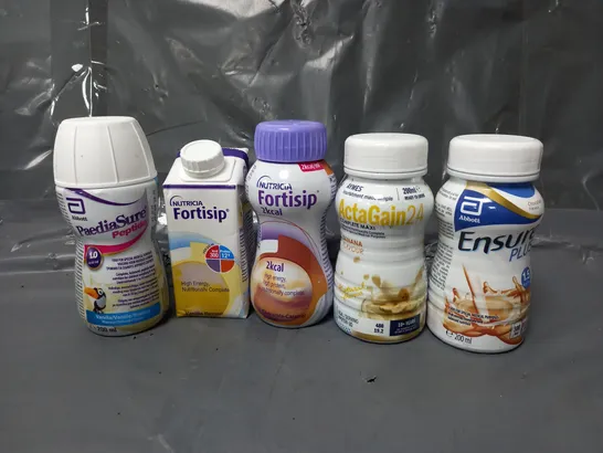 APPROXIMATELY 24 ASSORTED NUTRITION DRINKS TO INCLUDE - ENSURE PLUS - PAEDIASURE - NUTRICIA FORTSIP - ETC - COLLECTION ONLY