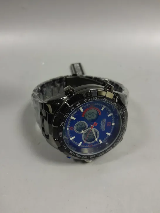 BARKERS OF KENSINGTON MEGA SPORT BLUE DIAL WATCH 