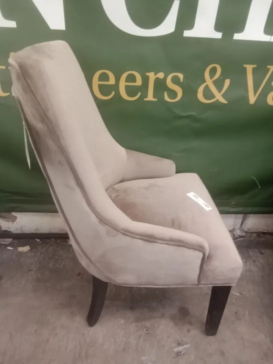 MINK FABRIC DINING CHAIR