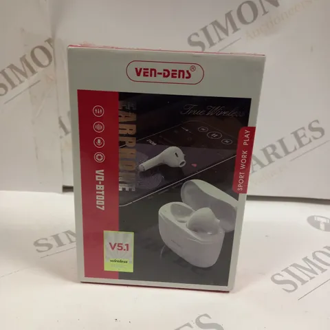 SEALED VEN-DENS VD-BT007 TWS WIRELESS EARPHONES