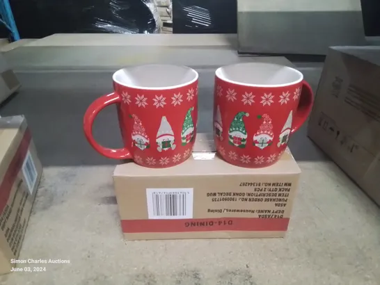 4 BOXES OF 2 CHRISTMAS DESIGN MUGS