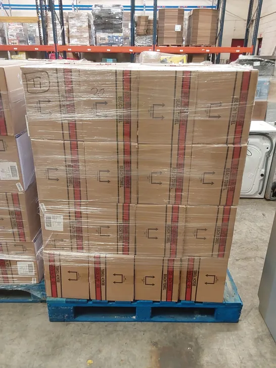 PALLET TO CONTAIN APPROX 48 BOXES OF BRAND NEW UNION JACK BEACH TOWELS - 9 TOWELS PER BOX // SIZE: APPROX 71 X 152cm // COMBINED RRP £2,376.00