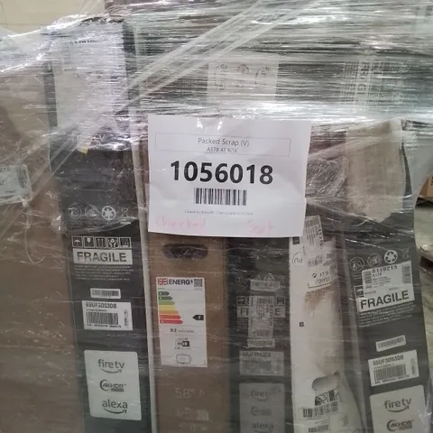 PALLET OF APPROXIMATELY 9 UNPROCESSED RAW RETURN TELEVISIONS TO INCLUDE;
