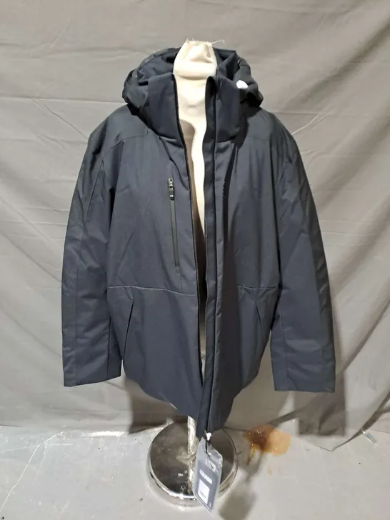 COLMAR 1320 PADDED BLACK JACKET WITH HOOD - SIZE 56