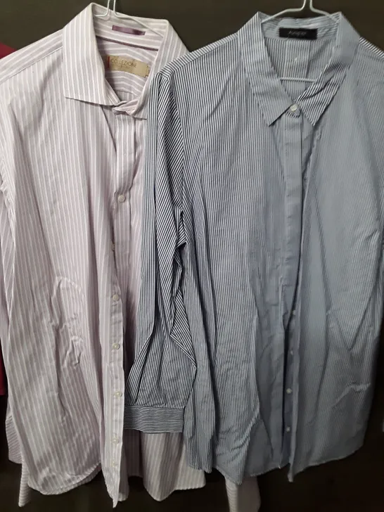 LOT OF 5 ASSORTED LONG SLEEVE SHIRTS TO INCLUDE HOBBS AND JAEGER IN VARIOUS SIZES