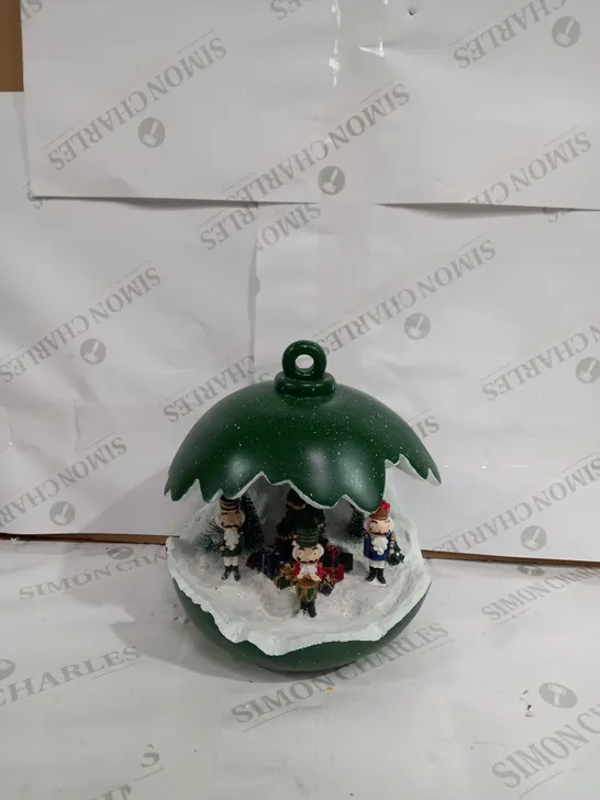 SANTAS EXPRESS PRE-LIT SPHERE WITH CHRISTMAS CHARACTER SCENE