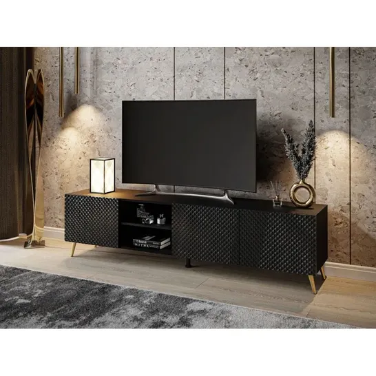 BOXED FREDRICKSON TV STAND FOR TV'S UP TO 88"