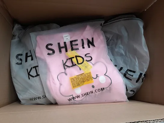 LOT OF APPROXIMATELY 20 BAGGED SHEIN KIDS CLOTHING ITEMS - VARIOUS SIZES