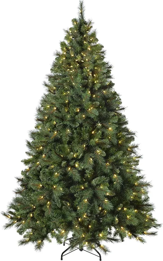 BOXED 7FT WERCHRISTMAS PRE-LIT VICTORIAN PINE MULTI-FUNCTION CHRISTMAS TREE WITH 500 WARM WHITE CANDLE LED LIGHTS - COLLECTION ONLY