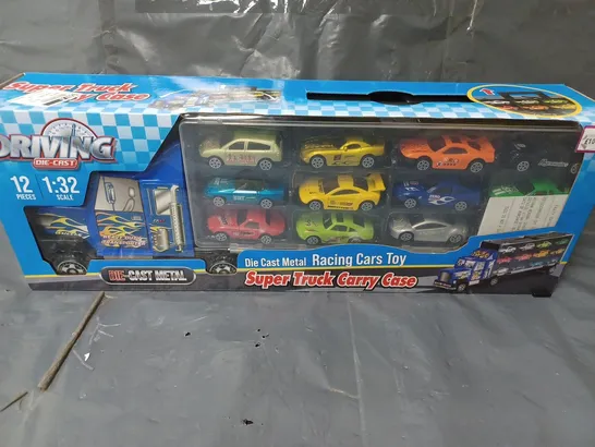 DRIVING DIE-CAST SUPER TRUCK CARRY CASE WITH CARS 