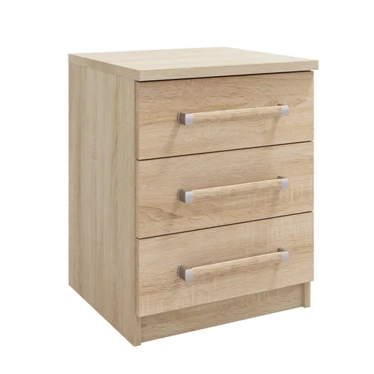 BOXED GILLIANNE 3 DRAWER 40CM WIDE CHEST OF DRAWERS 