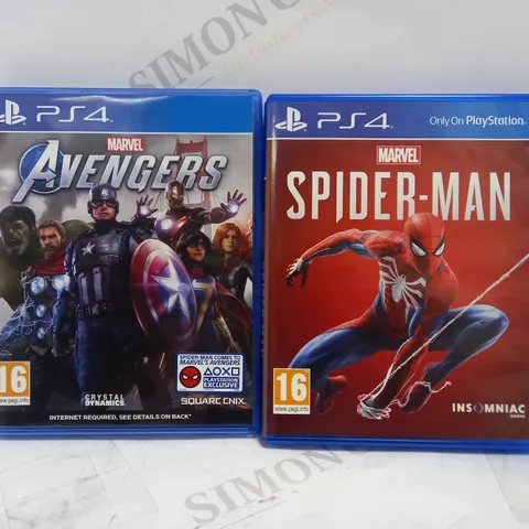 AVENGERS + SPIDER-MAN PLAYSTATION 4 GAMES