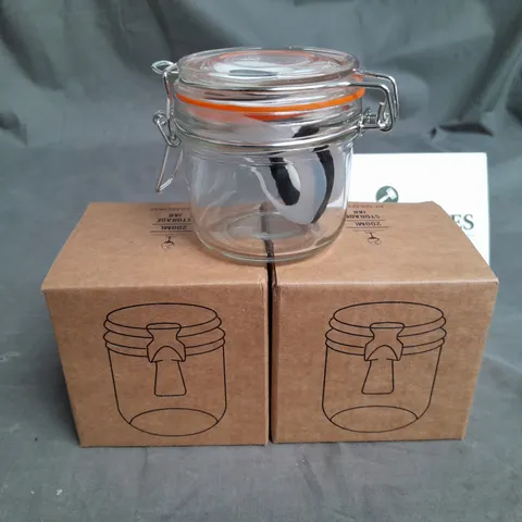 LOT OF 3 200ML STORAGE JARS