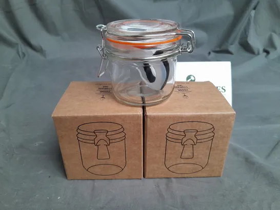 LOT OF 3 200ML STORAGE JARS