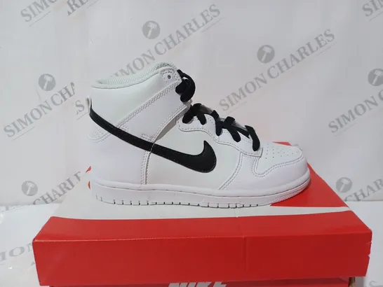 NIKE DUNK HIGHS IN WHITE - UK KIDS 13.5