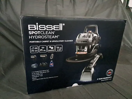 BOXED BISSELL SPOTCLEAN HYDROSTEAM CLEANER