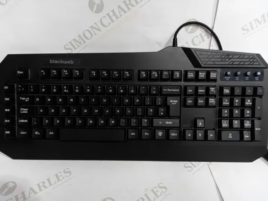 BOXED BLACKWEB BACKLIT GAMING KEYBOARD