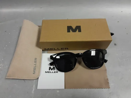 BOXED PAIR OF MELLER BLACK FRAMED GLASSES