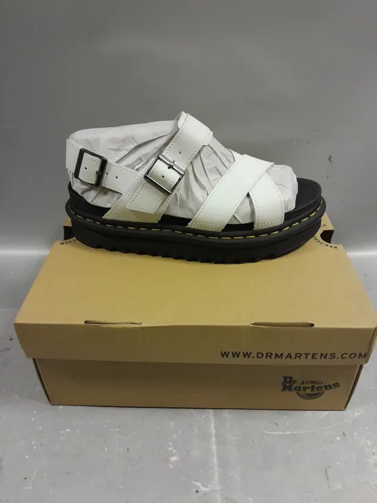 BOXED PAIR OF DR MARTENS VOSS II SANDALS IN WHITE - 6.5