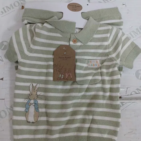 PETER RABBIT POLO SHIRT & SHORTS - 0-3 MONTHS