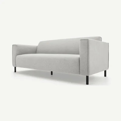 BRAND NEW BOXED MADE.COM HERRON 3 SEATER SOFA, HAIL GREY FABRIC (1 BOX)