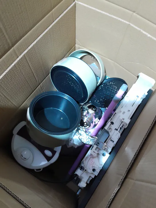 BOX OF APPROXIMATELY 10 ITEMS TO INCLUDE STITCH LAMP, PORTABLE BRUSH, BACK ROLLER ETC