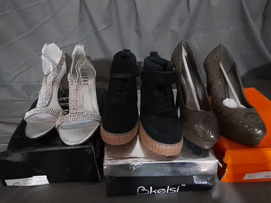 APPROXIMATELY 10 BOXED PAIR OF ASSORTED SHOES IN VARIOUS STYLES AND SIZES  