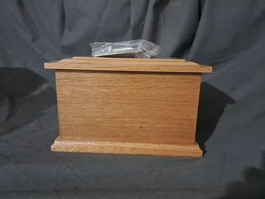 BOXED WOODEN CREMATION ASHES CASKET 