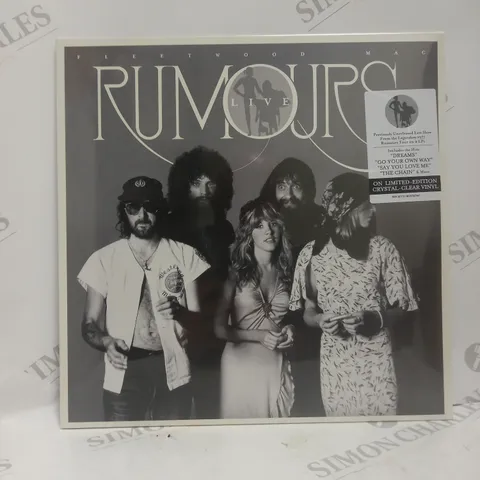 SEALED FLEETWOOD MAC RUMOURS LIVE LIMITED EDITION VINYL 