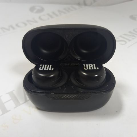 JBL WIRELESS EARBUDS AND CHARGING CASE, IN BLACK