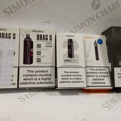 BOX OF ASSORTED ELECTRONIC CIGARETTES TO INCLUDE ASPIRE ETC