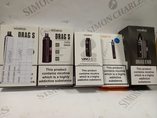 BOX OF ASSORTED ELECTRONIC CIGARETTES TO INCLUDE ASPIRE ETC