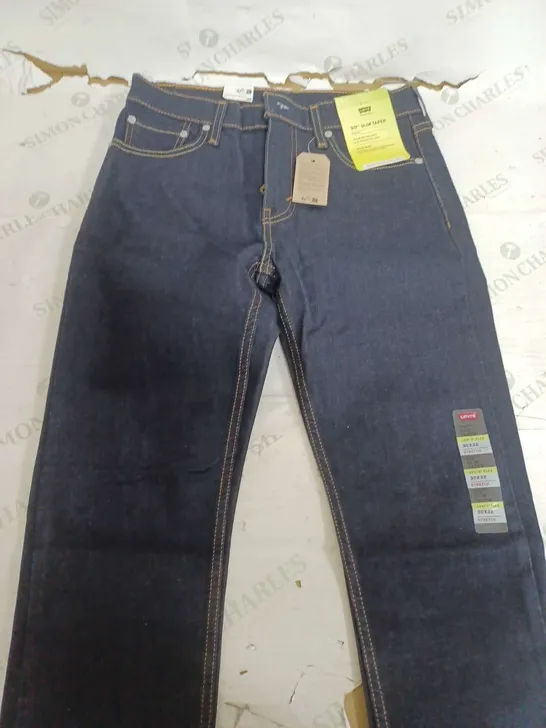 LEVI'S 512 SLIM TAPER DARK DENIM JEANS - 30W 32L