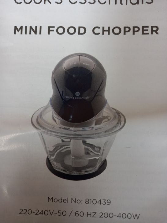 COOKS ESSENTIALS MINI FOOD CHOPPER