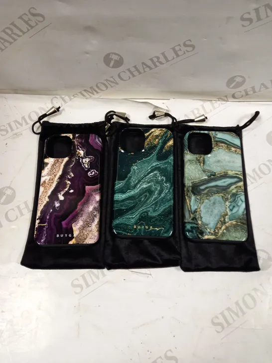 TRIO OF BURGA DECORATIVE PHONE CASES FOR IPHONE 