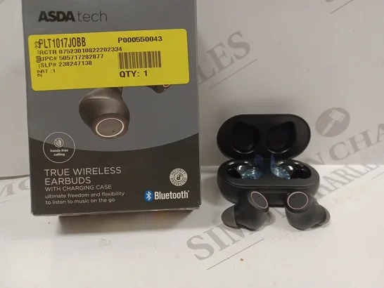 BOXED ASDATECH TRUE WIRELESS EARBUDS WITH CHARGING CASE ATA22AA019A