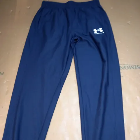 UNDER AMOUR FITTED TRACK PANTS IN NAVY - SIZE UNSPECIFIED