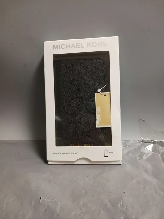 BOXED MICHAEL KORS FOLIO PHONE CASE FOR IPHONE X 