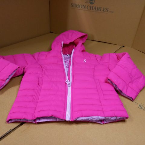 JOULES BRIGHT PADDED PINK JACKET - AGE 4YR