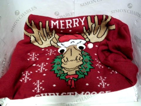 H&M MERRY CHRISTMOOSE CHRISTMAS JUMPER SIZE M