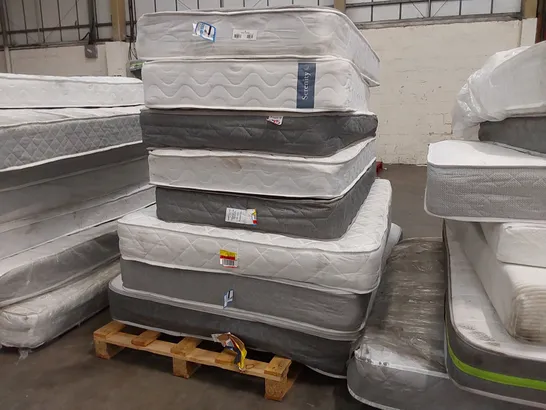 PALLET OF 8x ASSORTED MATTRESS - ASSORTED BRANDS, SIZES AND CONDITIONS