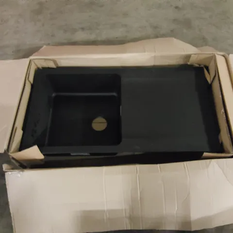 BOXED FRANKE ORION BLACK 1 BOWL SINK AND DRAINER 