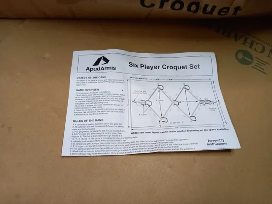BOXED SIXED PLAYER CROQUET SET