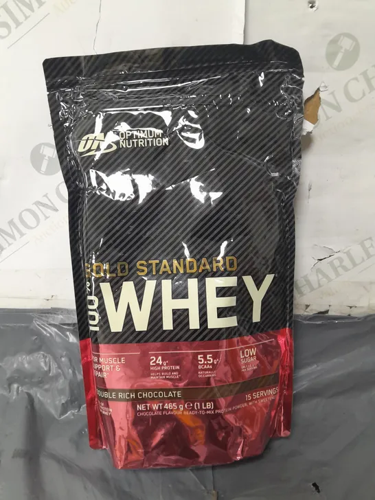 OPTIMUM NUTRITION GOLD STANDARD WHEY - 465G DOUBLE RICH CHOCOLATE