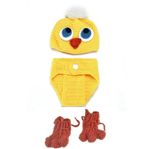 APPROXIMATELY 5 BRAND NEW CROCHET DUCK DRESS UP OUTFIT