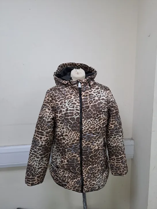 WOMENS STUDIO LEOPARD PRINT PADDED COAT 14