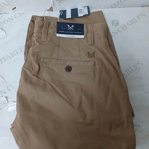 CREW CLOTHING COMPANY SHORTS IN BEIGE - W34
