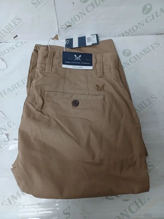 CREW CLOTHING COMPANY SHORTS IN BEIGE - W34