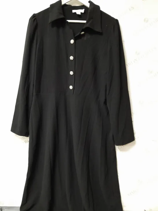 FINERY LONDON LADIES LONG SLEEVED BLACK DRESS SIZE 16