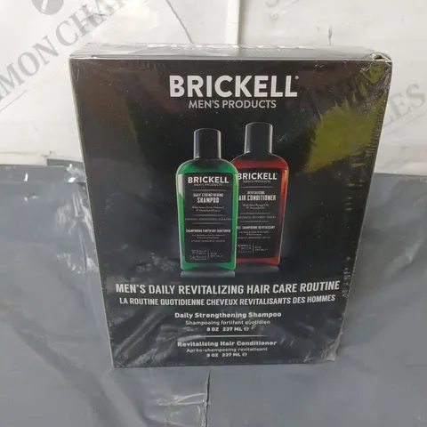 BOXED AND SEALED BRICKWELL MEN'S DAILY REVITALISING HAIR CARE ROUTINE